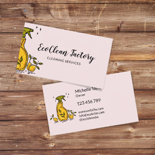 Carte De Visite Cute Unique Maison Nettoyage de ménage Janitorial