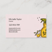 Carte De Visite Cute Unique Maison Nettoyage de ménage Janitorial (Dos)