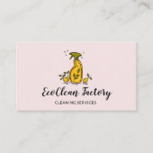 Carte De Visite Cute Unique Maison Nettoyage de ménage Janitorial (Devant)