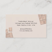 Carte De Visite Cute Watercolor Chocolate Cookie (Dos)
