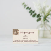 Carte De Visite Cute Watercolor Otter Plongée sous-marine (Debout devant)