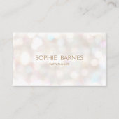 Carte De Visite Cute Whimsical Bokeh Event Party Planner (Devant)
