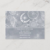Carte De Visite Cute White & Grey Dreamcatcher Plumes Mandala (Dos)