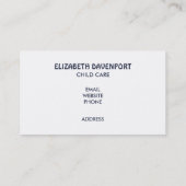 Carte De Visite Cute White Unicorns Magical Mama & Baby (Dos)