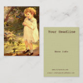 Carte De Visite Cutie victorien avec des oiseaux (Devant / Derrière)