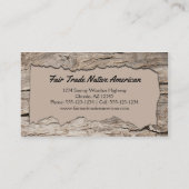 Carte De Visite Cuvée de bois de Dreamcatcher rustique amérindien (Dos)