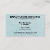 Carte De Visite Cyan Circuit Board Tech Computers IT (Devant)