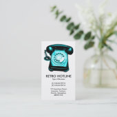 Carte De Visite Cyan Hot Line - Blanc (Debout devant)