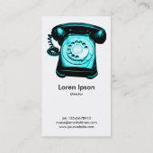 Carte De Visite Cyan Hot Line - Blanc (Dos)