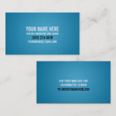 Carte de visite cyan typographique audacieux (Devant / Derrière)