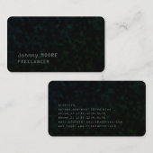 Carte De Visite Cyber noir futuriste moderne ultra sombre (Devant / Derrière)