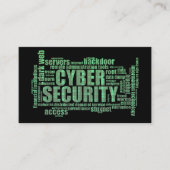 Carte De Visite Cyber Sécurité Analyste Professionnel Binary Green (Devant)