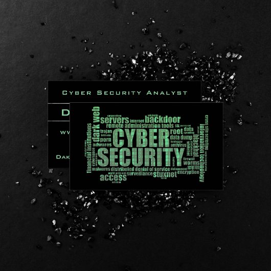 Carte De Visite Cyber Sécurité Analyste Professionnel Binary Green