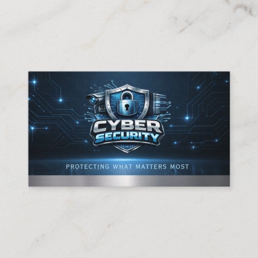 Carte De Visite Cyber Security Engineer Service QR Code (Devant)