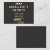 Carte De Visite Cyber Security Specialist (Devant / Derrière)