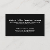 Carte De Visite Cybersécurité (Dos)