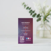 Carte De Visite Cybersécurité | Moder Purple Pulse (Debout devant)