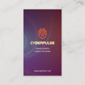 Carte De Visite Cybersécurité | Moder Purple Pulse (Dos)