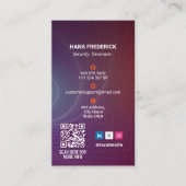Carte De Visite Cybersécurité | Moder Purple Pulse (Devant)
