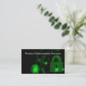 Carte De Visite Cybersécurité Services Moderne Double Côté (Debout devant)
