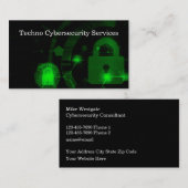 Carte De Visite Cybersécurité Services Moderne Double Côté (Devant / Derrière)