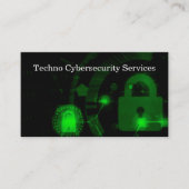 Carte De Visite Cybersécurité Services Moderne Double Côté (Devant)