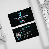 Carte De Visite Cybersécurité | Touche Matrice foncée