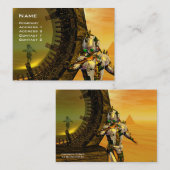 Carte De Visite CYBORG TITAN EN DÉSERT D'HYPERION / Réflexions (Devant / Derrière)