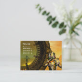 Carte De Visite CYBORG TITAN EN DÉSERT D'HYPERION / Réflexions (Debout devant)