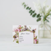 Carte De Visite Cyclamens, Abeilles de miel, Abeille, Monogramme a (Debout devant)