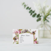 Carte De Visite Cyclamens, Abeilles de miel, Abeille, Monogramme a (Debout devant)