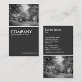 Carte De Visite Cycle Path B&W - 80pc Grey (Devant / Derrière)