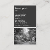 Carte De Visite Cycle Path B&W - 80pc Grey (Dos)