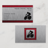Carte De Visite cycling; brushed metal look (Devant / Derrière)