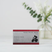 Carte De Visite cycling; brushed metal look (Debout devant)
