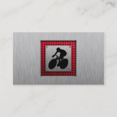 Carte De Visite cycling; brushed metal look (Dos)
