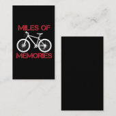 Carte De Visite Cyclisme Miles de souvenirs Vélo d'aventure (Devant / Derrière)