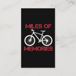 Carte De Visite Cyclisme Miles de souvenirs Vélo d'aventure