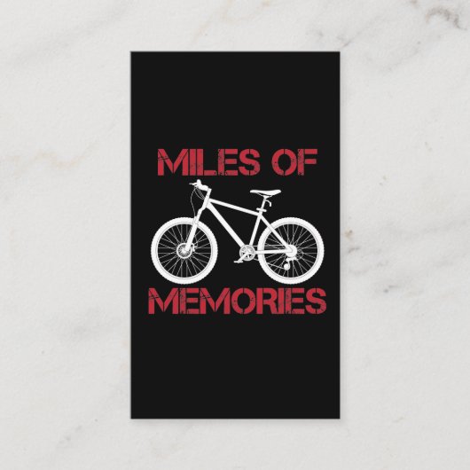 Carte De Visite Cyclisme Miles de souvenirs Vélo d'aventure (Devant)