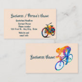 Carte De Visite Cyclisme Vélo Classes Cyclisme Professionnel Perso (Devant / Derrière)