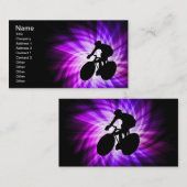 Carte De Visite Cyclisme violet cool (Devant / Derrière)