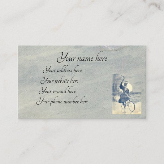 Carte De Visite Cycliste victorien (Devant)