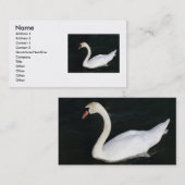 Carte de visite cygne (Devant / Derrière)