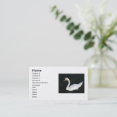 Carte de visite cygne (Debout devant)