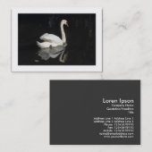 Carte De Visite Cygne (Bordé) (Devant / Derrière)