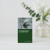 Carte De Visite Cygne - Vert foncé (Debout devant)