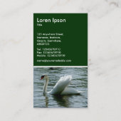 Carte De Visite Cygne - Vert foncé (Dos)