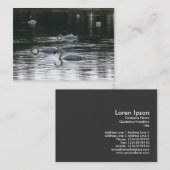 Carte De Visite Cygnes (Devant / Derrière)