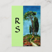 CARTE DE VISITE CYPRÈS ET PINS MÉDITERRANIEN EN TOSCANE (Dos)