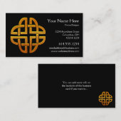 Carte de visite D5 celtique irlandais d'or (Devant / Derrière)